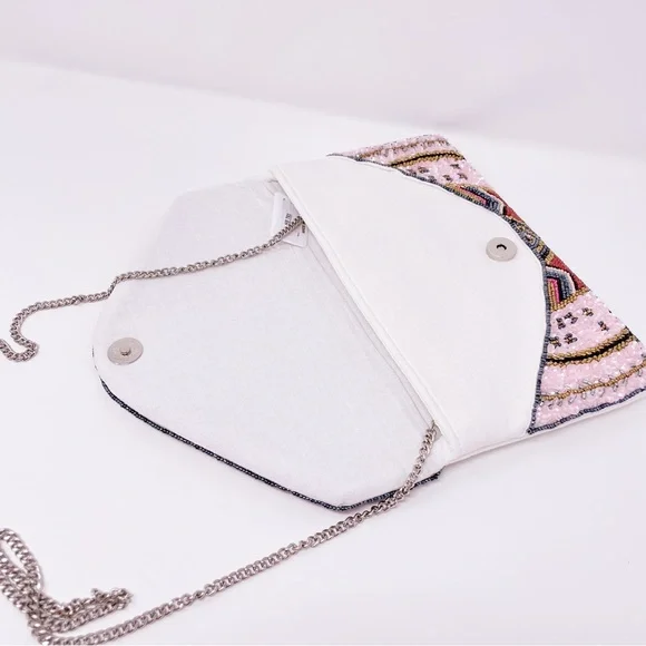 Sequins Crossbody/Clutch Pink|White - Picture 3 of 8